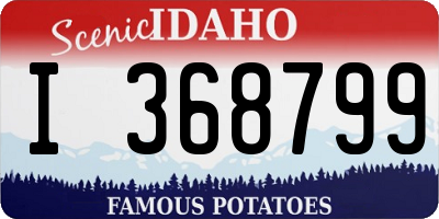 ID license plate I368799