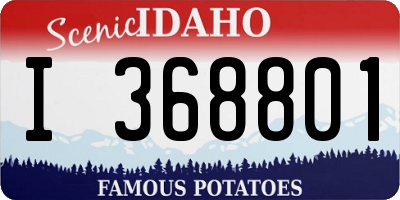 ID license plate I368801