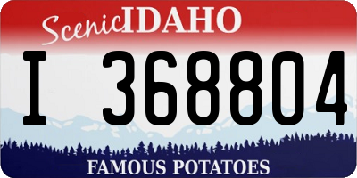 ID license plate I368804