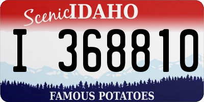 ID license plate I368810