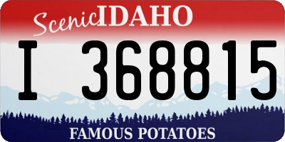 ID license plate I368815