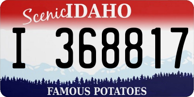 ID license plate I368817