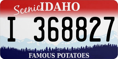 ID license plate I368827