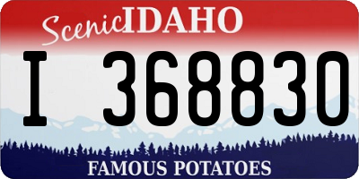 ID license plate I368830