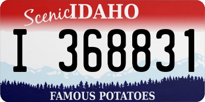 ID license plate I368831