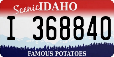 ID license plate I368840