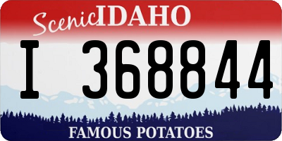 ID license plate I368844