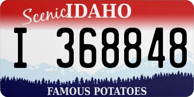 ID license plate I368848
