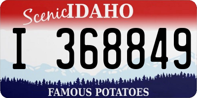 ID license plate I368849