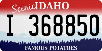 ID license plate I368850
