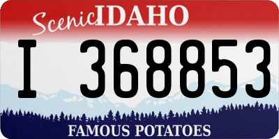 ID license plate I368853