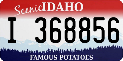 ID license plate I368856