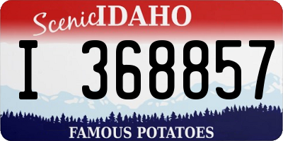 ID license plate I368857