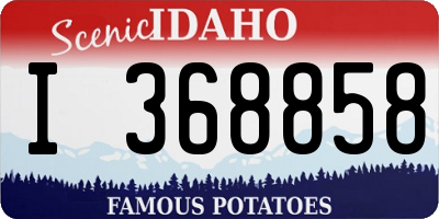 ID license plate I368858
