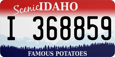 ID license plate I368859
