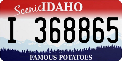 ID license plate I368865