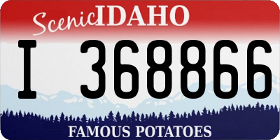ID license plate I368866