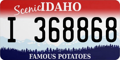 ID license plate I368868
