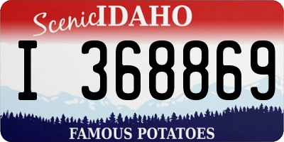 ID license plate I368869