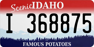 ID license plate I368875