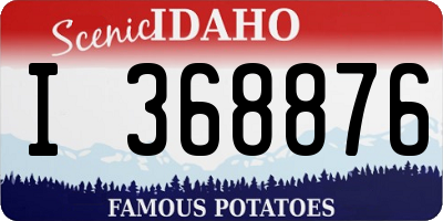 ID license plate I368876