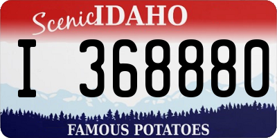 ID license plate I368880