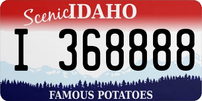 ID license plate I368888