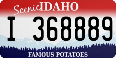 ID license plate I368889