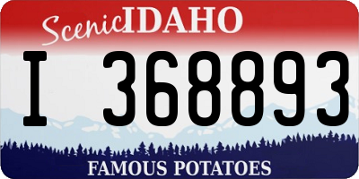 ID license plate I368893