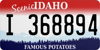 ID license plate I368894