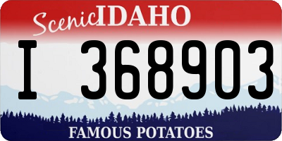 ID license plate I368903