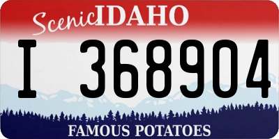 ID license plate I368904