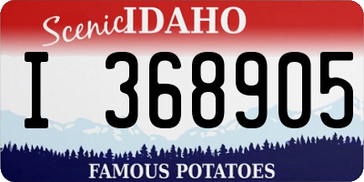 ID license plate I368905