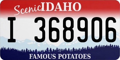 ID license plate I368906