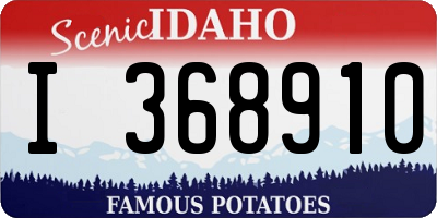 ID license plate I368910