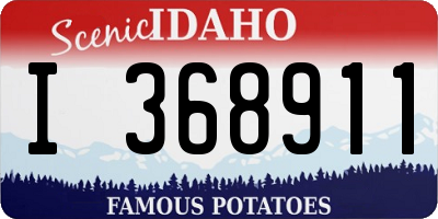 ID license plate I368911