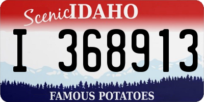 ID license plate I368913