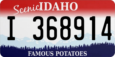ID license plate I368914
