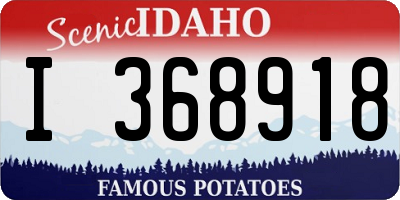 ID license plate I368918
