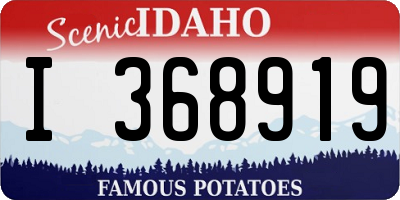 ID license plate I368919