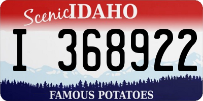 ID license plate I368922