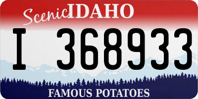 ID license plate I368933