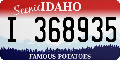 ID license plate I368935