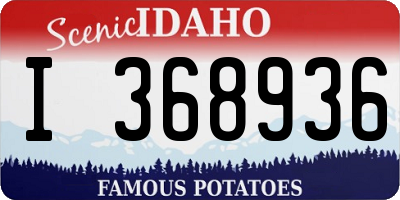 ID license plate I368936