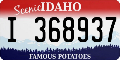 ID license plate I368937