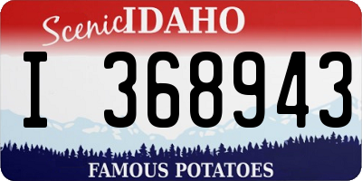 ID license plate I368943