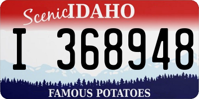 ID license plate I368948