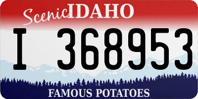 ID license plate I368953
