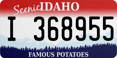 ID license plate I368955