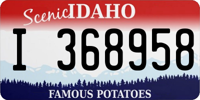 ID license plate I368958